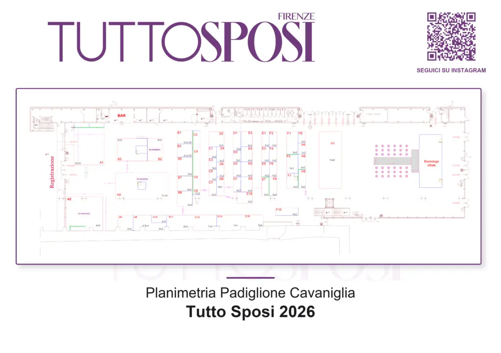 Planimetria Padiglione Cavaniglia Tutto Sposi 2026